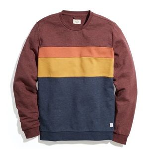 Marine Layer Jordan Sweatshirt in Rust/Orange/Yellow/Navy